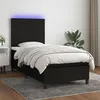 Image de vidaXL Boxspring met matras en LED stof zwart 90x200 cm3134927