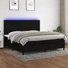 Image de vidaXL Boxspring met matras en LED stof zwart 200x200 cm3134983