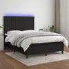 Image de vidaXL Boxspring met matras en LED stof zwart 140x190 cm3135031