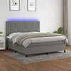 Image de vidaXL Boxspring met matras en LED stof donkergrijs 180x200 cm3135054