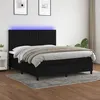 Image de vidaXL Boxspring met matras en LED stof zwart 180x200 cm3135055