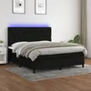 Image de vidaXL Boxspring met matras en LED stof zwart 160x200 cm3135127