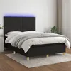 Image de vidaXL Boxspring met matras en LED stof zwart 140x200 cm3135279