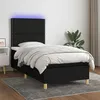 Image de vidaXL Boxspring met matras en LED stof zwart 80x200 cm3135311