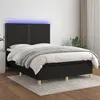 Image de vidaXL Boxspring met matras en LED stof zwart 140x190 cm3135351