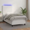Image de vidaXL Boxspring met matras en LED kunstleer wit 80x200 cm3135790