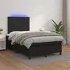 Image de vidaXL Boxspring met matras en LED kunstleer zwart 120x200 cm3135813