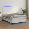 Image de vidaXL Boxspring met matras en LED kunstleer wit 120x200 cm3135814