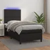 Image de vidaXL Boxspring met matras en LED kunstleer zwart 100x200 cm3135867