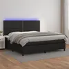 Image de vidaXL Boxspring met matras en LED kunstleer zwart 200x200 cm3135903