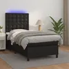 Image de vidaXL Boxspring met matras en LED kunstleer zwart 80x200 cm3135909