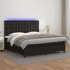Image de vidaXL Boxspring met matras en LED kunstleer zwart 180x200 cm3135957