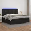 Image de vidaXL Boxspring met matras en LED kunstleer zwart 200x200 cm3135963