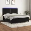 Image de vidaXL Boxspring met matras en LED fluweel zwart 180x200 cm3136079