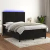 Image de vidaXL Boxspring met matras en LED fluweel zwart 140x200 cm3136127