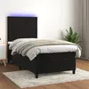 Image de vidaXL Boxspring met matras en LED fluweel zwart 90x200 cm3136163