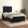 Image de vidaXL Boxspring met matras en LED fluweel zwart 120x200 cm3136175