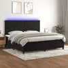 Image de vidaXL Boxspring met matras en LED fluweel zwart 200x200 cm3136205