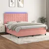 Image de vidaXL Boxspring met matras en LED fluweel roze 180x200 cm3136382