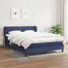 Image de vidaXL Boxspring met matras stof blauw 140x190 cm3126163