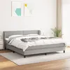 Image de vidaXL Boxspring met matras stof lichtgrijs 180x200 cm3126181