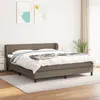 Image de vidaXL Boxspring met matras stof taupe 180x200 cm3126185
