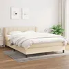 Image de vidaXL Boxspring met matras stof cràmekleurig 140x200 cm3126250