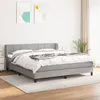 Image de vidaXL Boxspring met matras stof lichtgrijs 160x200 cm3126253