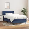 Image de vidaXL Boxspring met matras stof blauw 90x190 cm3126291
