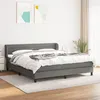 Image de vidaXL Boxspring met matras stof donkergrijs 180x200 cm3126342