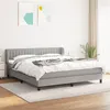 Image de vidaXL Boxspring met matras stof lichtgrijs 160x200 cm3126413