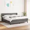 Image de vidaXL Boxspring met matras stof donkergrijs 160x200 cm3126414