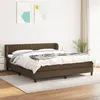 Image de vidaXL Boxspring met matras stof donkerbruin 160x200 cm3126416