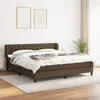 Image de vidaXL Boxspring met matras stof donkerbruin 160x200 cm3126496