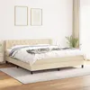 Image de vidaXL Boxspring met matras stof cràmekleurig 160x200 cm3126498
