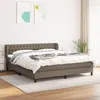Image de vidaXL Boxspring met matras stof taupe 180x200 cm3126505