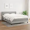 Image de vidaXL Boxspring met matras stof lichtgrijs 140x200 cm3126565