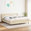 Image de vidaXL Boxspring met matras stof cràmekleurig 160x200 cm3126578