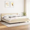 Image de vidaXL Boxspring met matras stof cràmekleurig 200x200 cm3126594