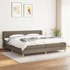 Image de vidaXL Boxspring met matras stof taupe 200x200 cm3126673