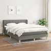 Image de vidaXL Boxspring met matras stof donkergrijs 140x190 cm3126798
