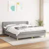 Image de vidaXL Boxspring met matras stof lichtgrijs 180x200 cm3126821
