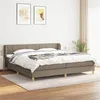 Image de vidaXL Boxspring met matras stof taupe 200x200 cm3126833