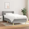 Image de vidaXL Boxspring met matras stof lichtgrijs 90x200 cm3126853