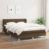 Image de vidaXL Boxspring met matras stof donkerbruin 140x190 cm3126880