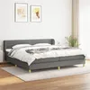Image de vidaXL Boxspring met matras stof donkergrijs 200x200 cm3126910