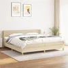 Image de vidaXL Boxspring met matras stof cràmekleurig 200x200 cm3126914