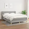 Image de vidaXL Boxspring met matras stof lichtgrijs 140x190 cm3126957