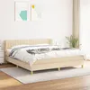 Image de vidaXL Boxspring met matras stof cràmekleurig 180x200 cm3126986
