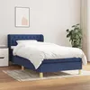 Image de vidaXL Boxspring met matras stof blauw 90x190 cm3127011